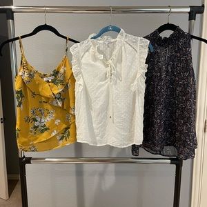 Lot of three tops